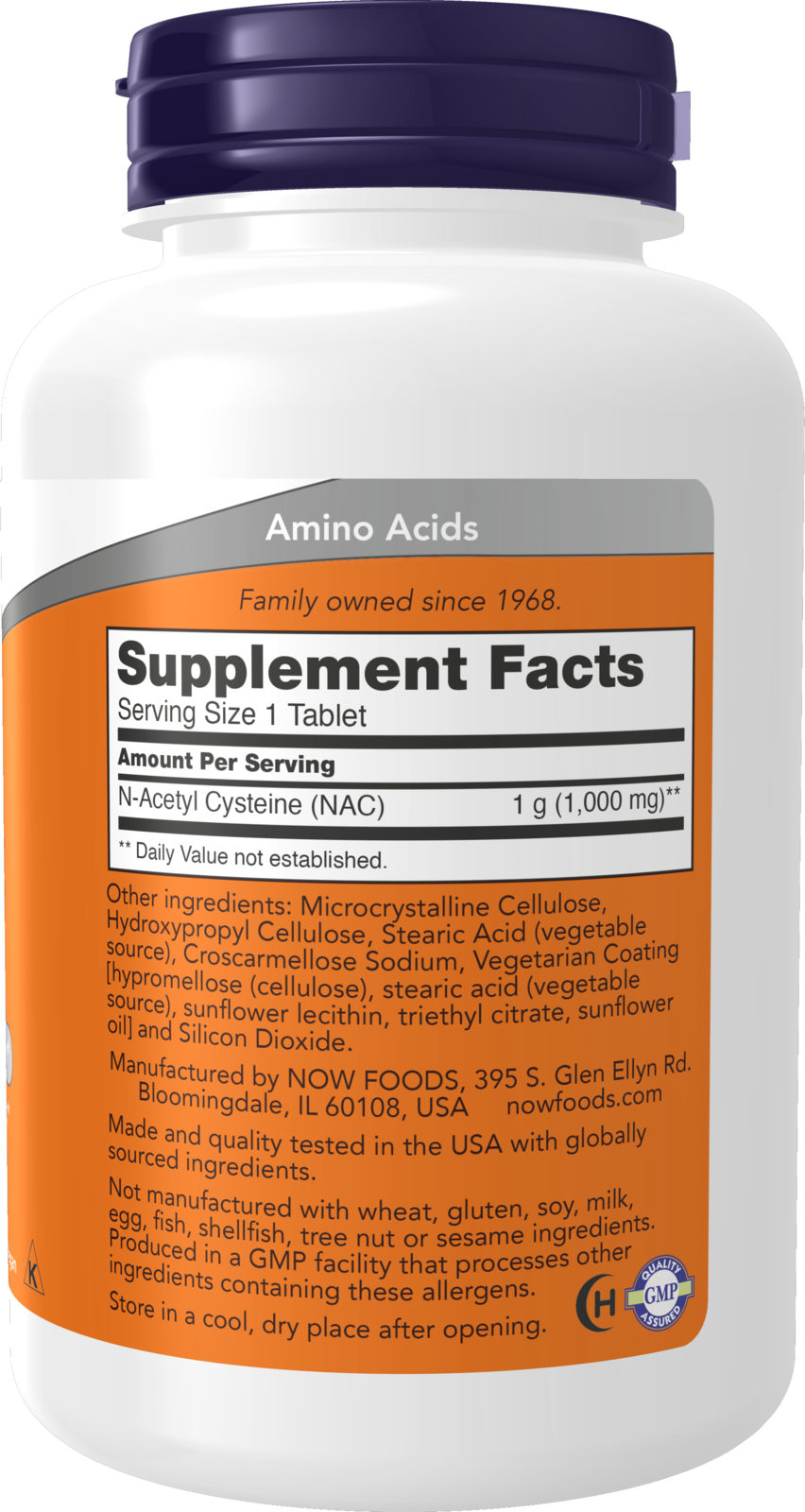 NOW Supplements, NAC 1,000 mg, Free Radical Protection*, 120 Tablets