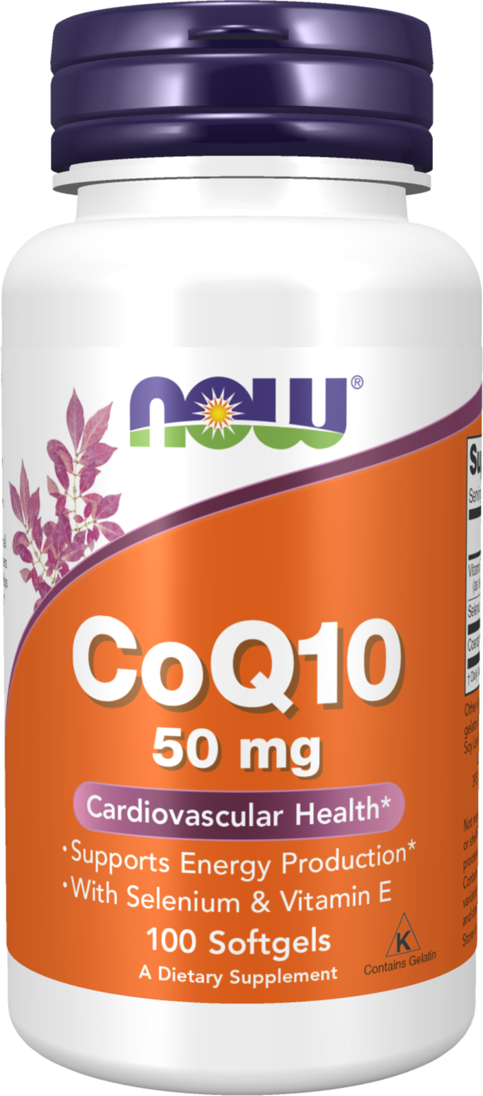 NOW Supplements, CoQ10 50 mg, Pharmaceutical Grade, 100 Softgels