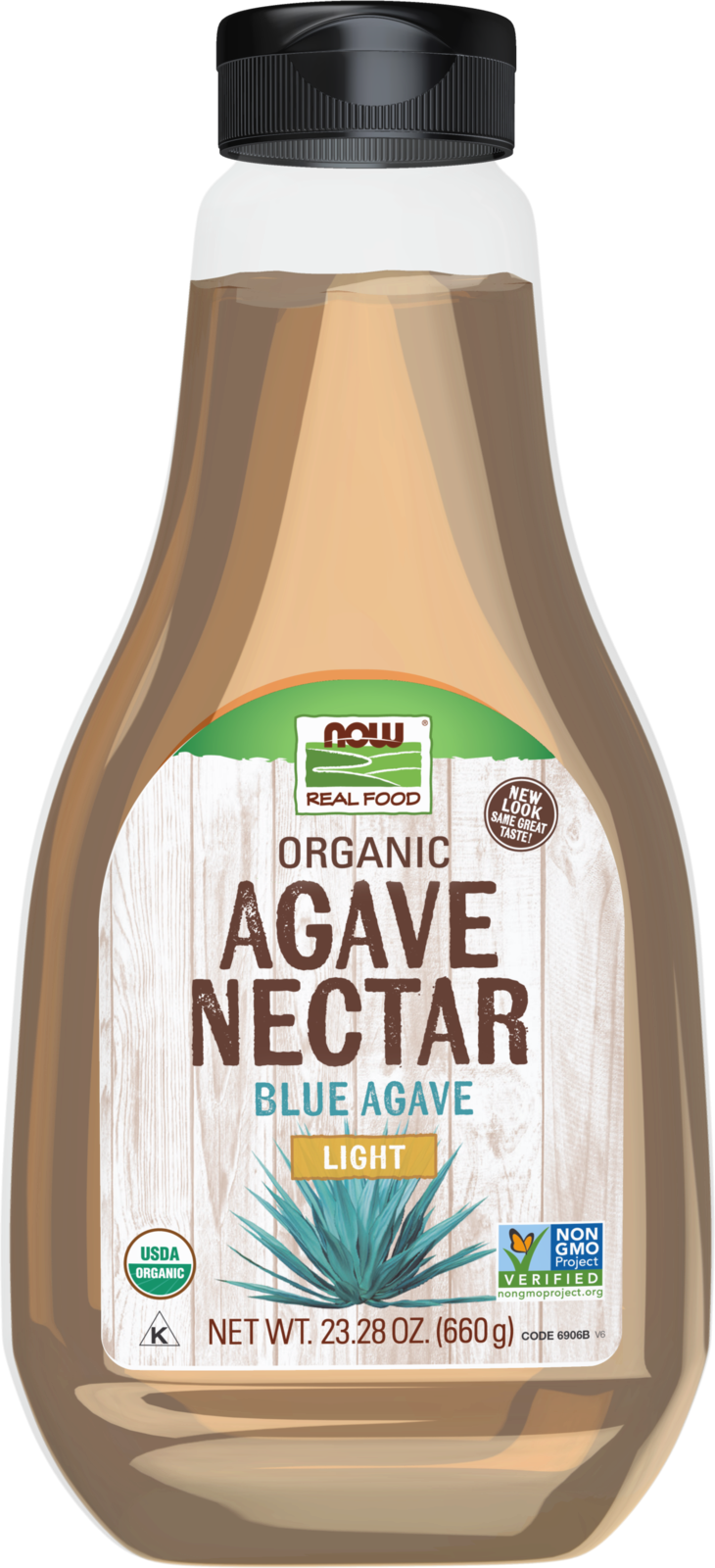 NOW Foods, Certified Organic Light Agave Nectar, Blue Agave, 23.28 fl. oz