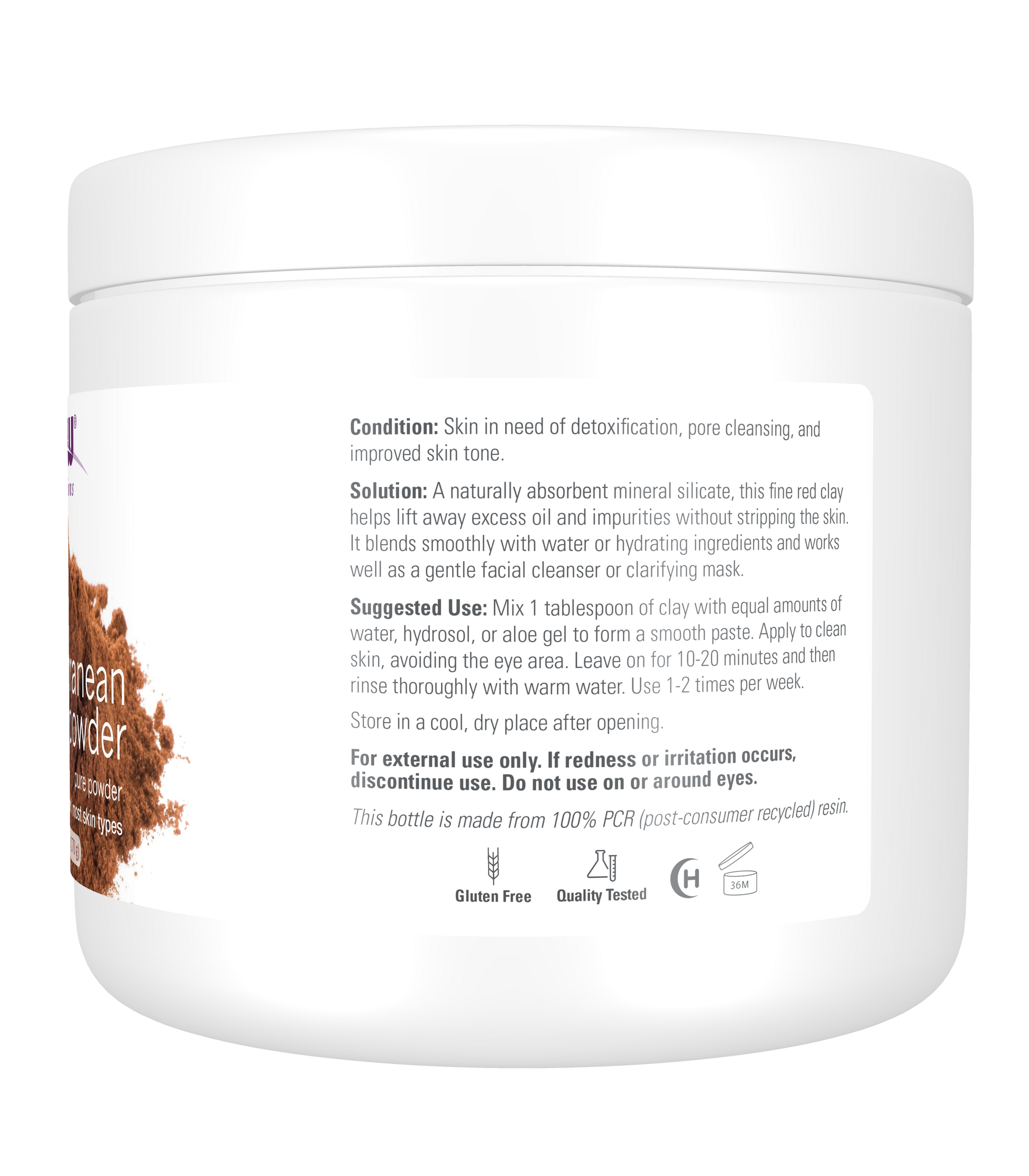 NOW Solutions, Mediterranean Red Clay Powder, Sensitive Skin Mask, 6 oz