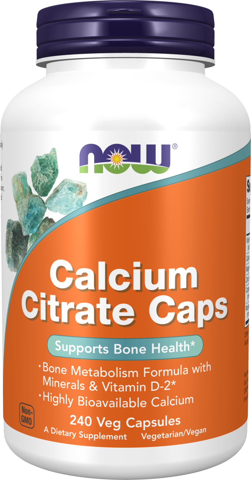 NOW Supplements, Calcium Citrate with Vit D, Magnesium, Zinc, 240 Veg Caps