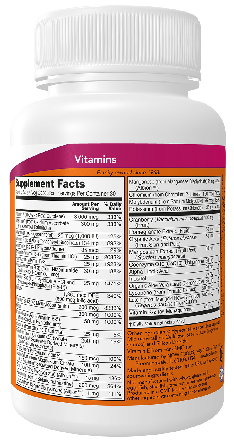 NOW Supplements, Eve™ Women's Multivitamin, Iron-Free, 120 Veg Caps