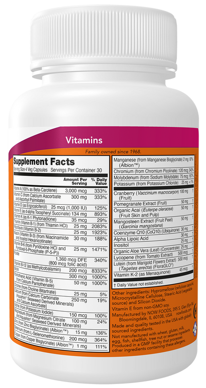 NOW Supplements, Eve™ Women's Multivitamin, Iron-Free, 120 Veg Caps