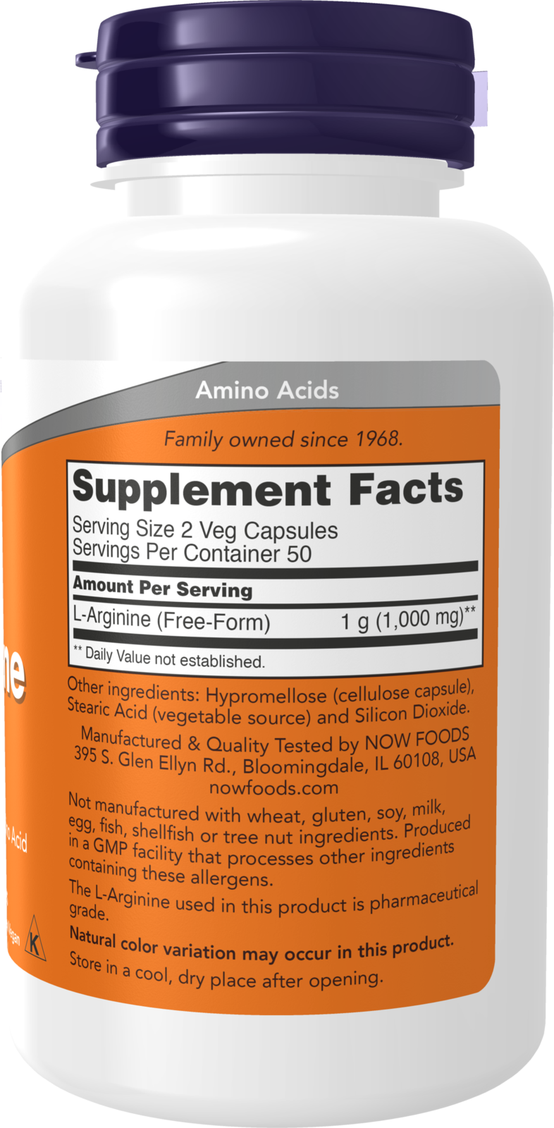 NOW Supplements, L-Arginine 500 mg, Amino Acid, 100 Veg Caps
