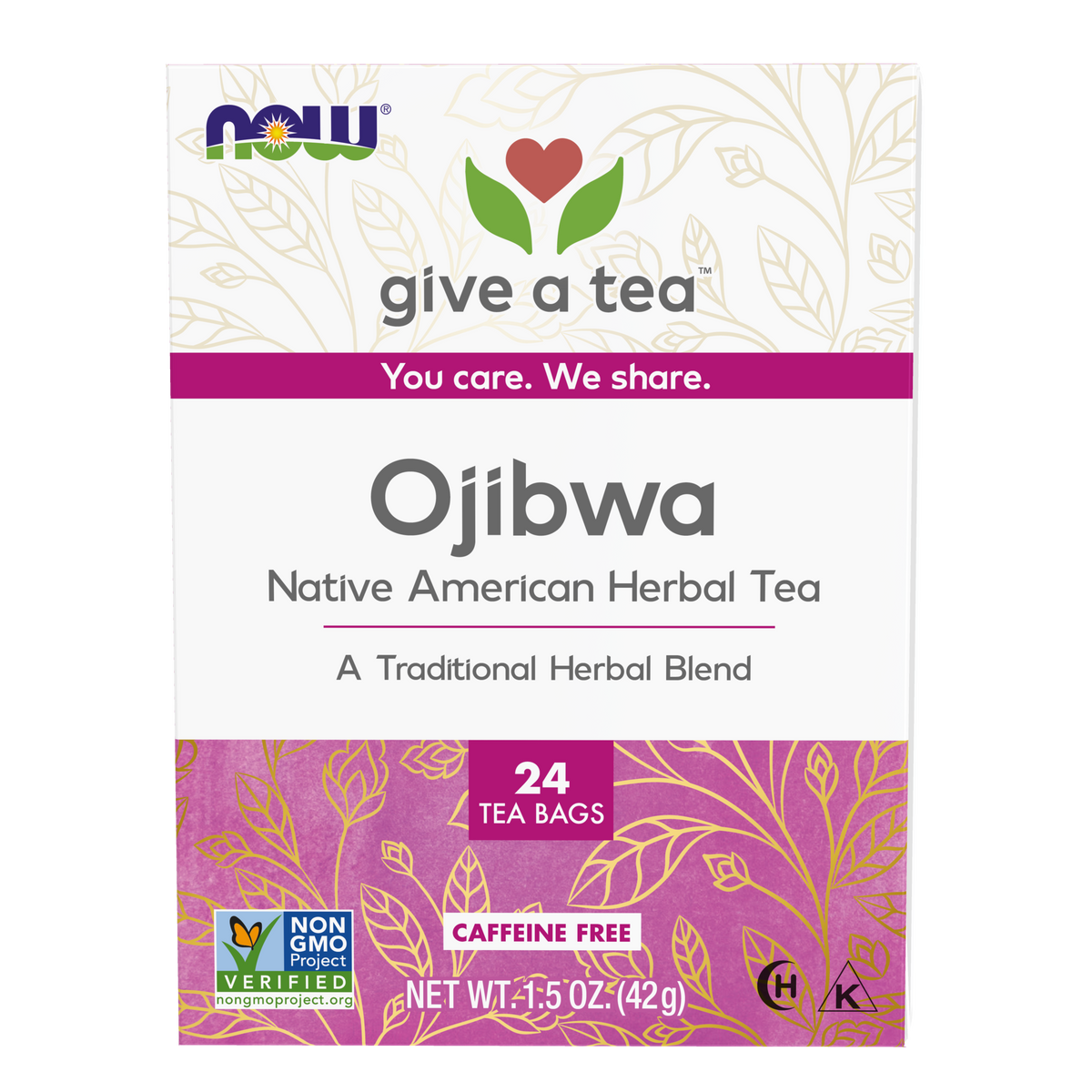 NOW Foods, Give a Tea® , Ojibwa Traditional Herbal Tea, 24 bags