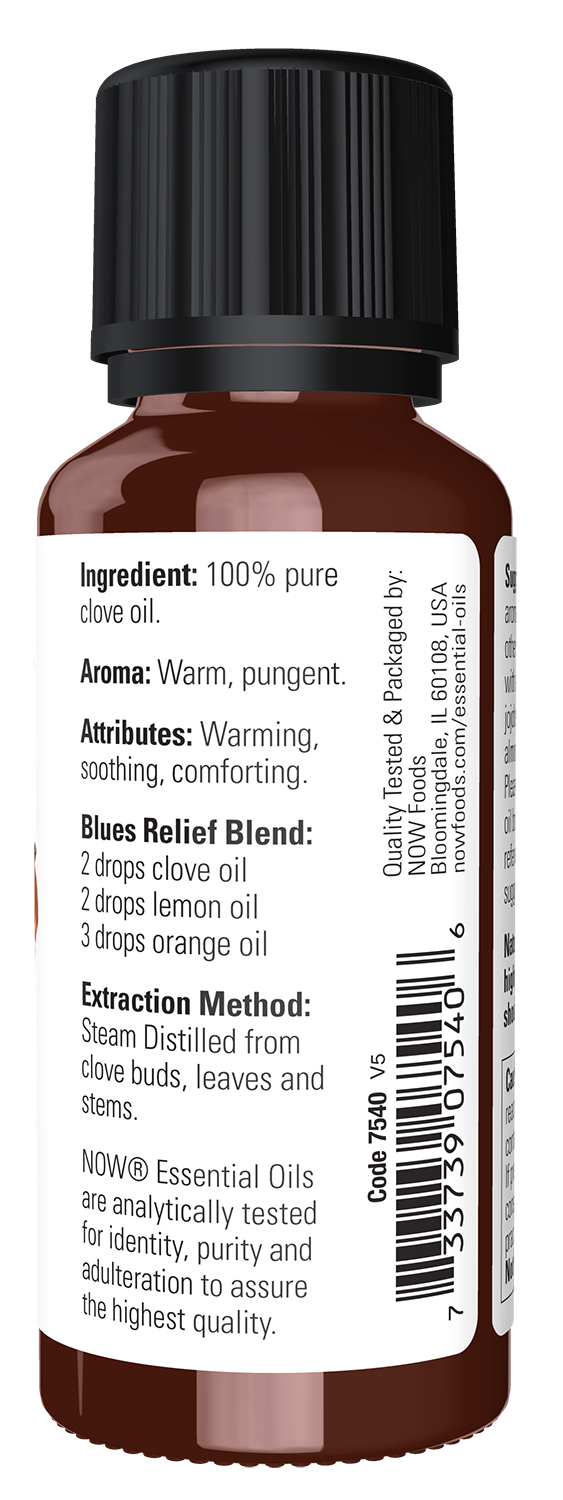 NOW Essential Oils, Clove Oil, Undiluted, Steam Distilled, 1 fl. oz