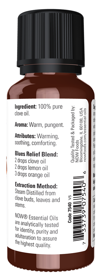 NOW Essential Oils, Clove Oil, Undiluted, Steam Distilled, 1 fl. oz