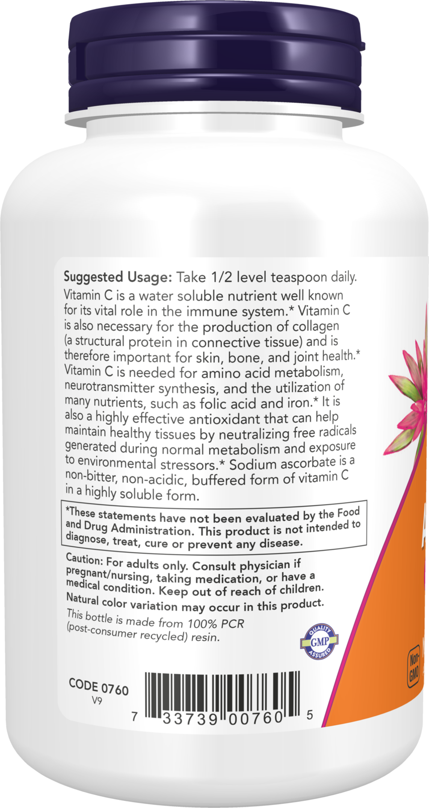 NOW Supplements, Sodium Ascorbate Powder, Antioxidant Protection*, 8-oz