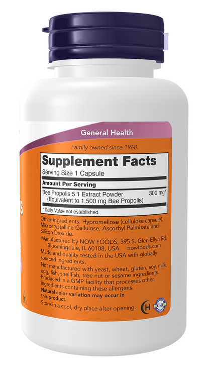 NOW Supplements, Propolis 1,500 mg, 100 Veg Capsules