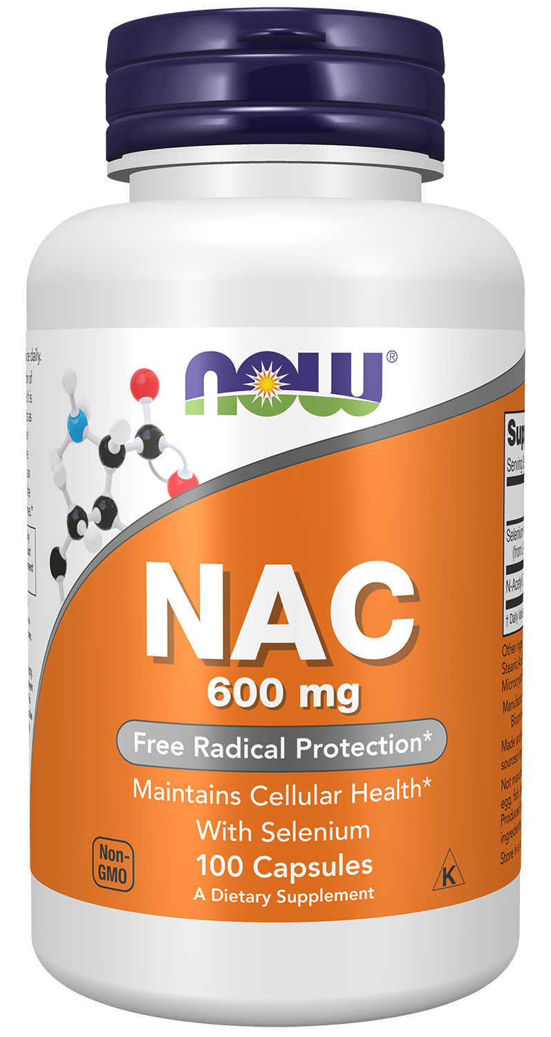 NOW Supplements, NAC (N-Acetyl Cysteine) 600 mg with Selenium 100 Capsules