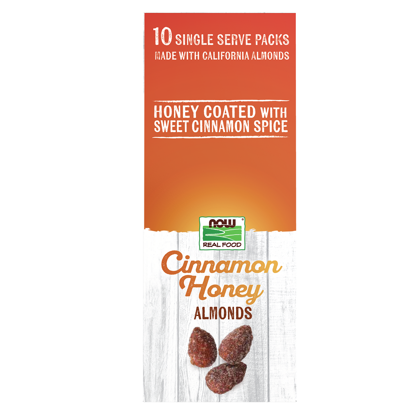 NOW Foods, Cinnamon Honey Coated Almonds, Small Batch, 10 Single Packets
