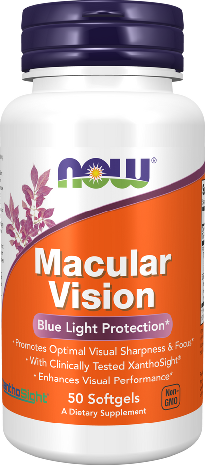 NOW Supplements, Macular Vision Softgel, Eye Health & Support*, 50 Softgels