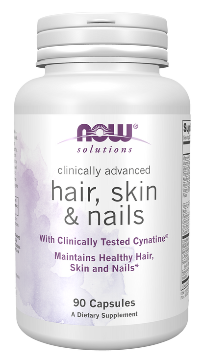 NOW Solutions, Hair, Skin and Nails, Clinically Advanced, 90 Caps