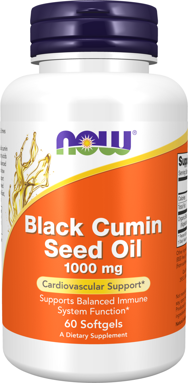 NOW Supplements, Black Cumin Seed Oil 1,000 mg, 60 Softgels