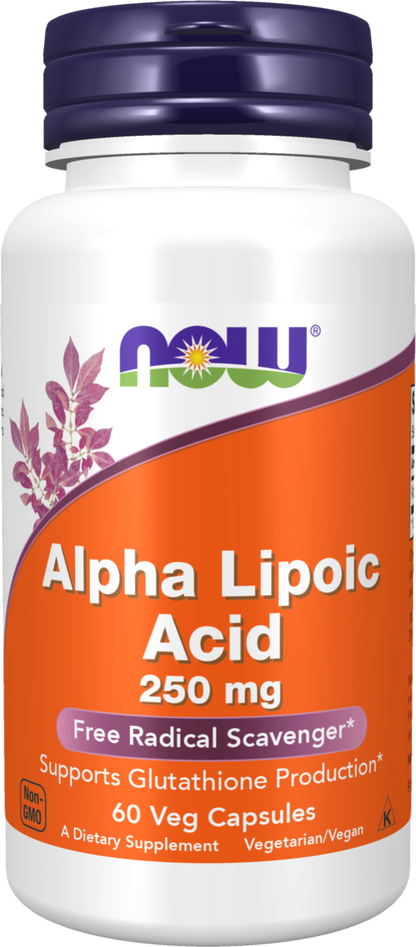 NOW Supplements, Alpha Lipoic Acid 250 mg, 60 Veg Caps