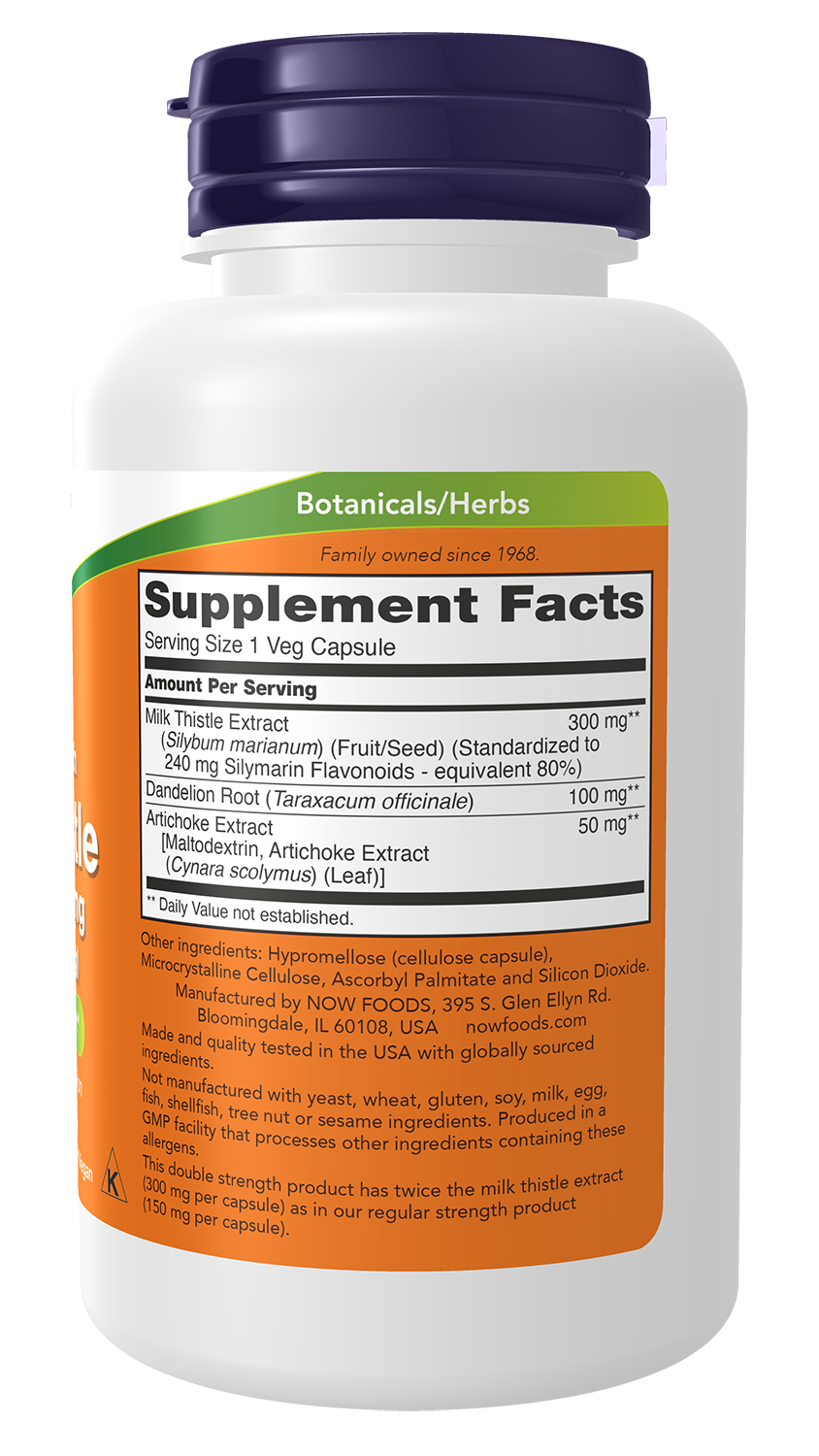 NOW Supplements, Milk Thistle Extract, Silymarin (240 mg), 100 Veg Caps