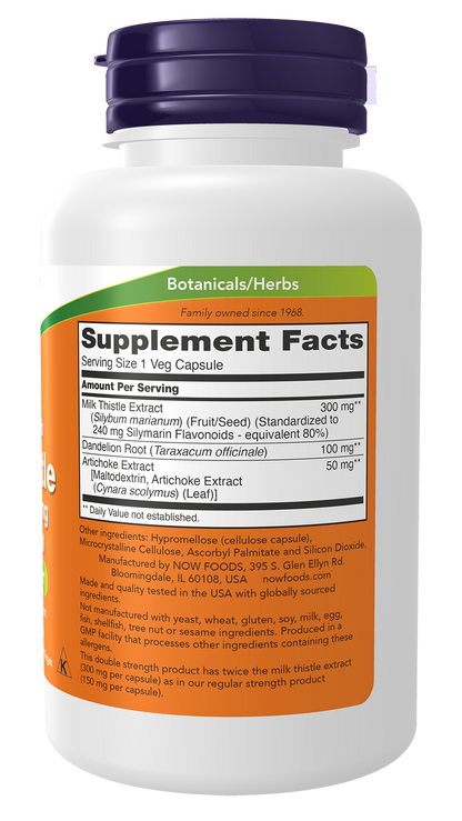 NOW Supplements, Milk Thistle Extract, Silymarin (240 mg), 100 Veg Caps