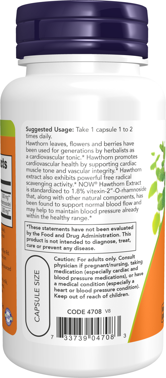 NOW Supplements, Hawthorn Extract 300 mg, 90 Veg Caps