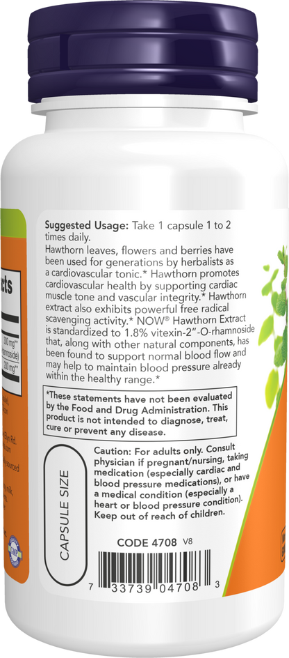 NOW Supplements, Hawthorn Extract 300 mg, 90 Veg Caps