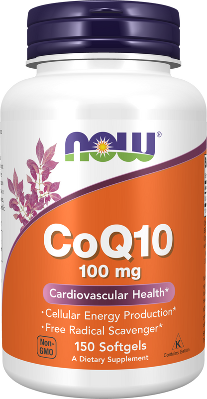 NOW Supplements, CoQ10 100 mg, Pharmaceutical Grade, 150 Softgels