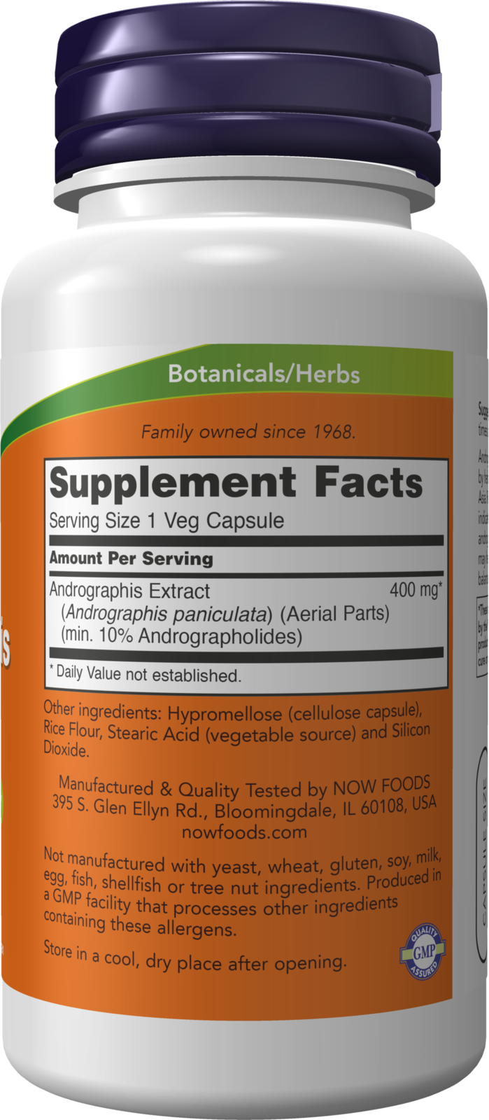 NOW Supplements, Andrographis Extract 400 mg Standardized Ext, 90 Veg Caps