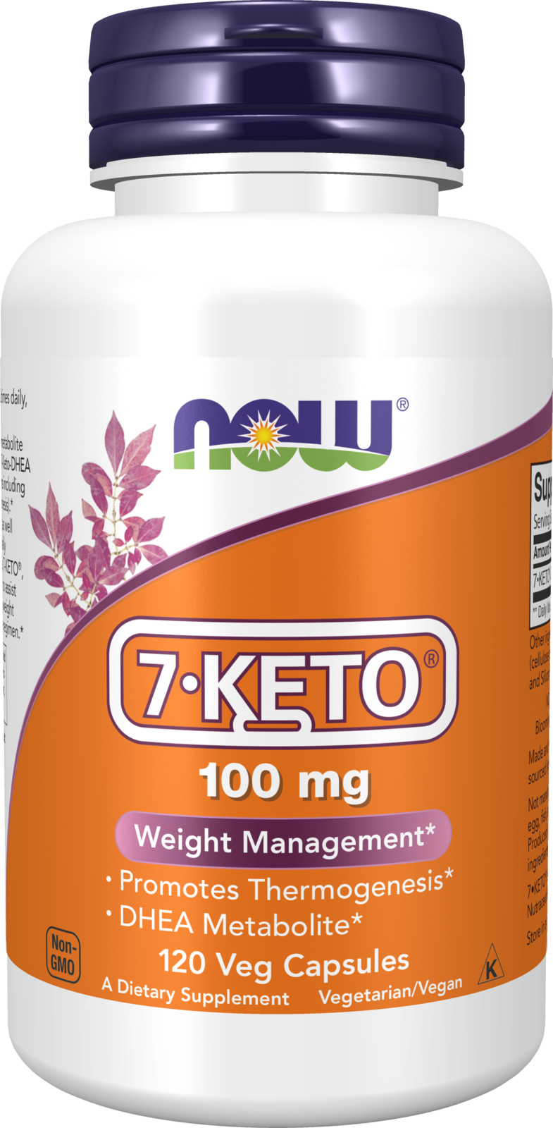 NOW Supplements, 7-Keto (DHEA Acetate-7-one) 100 mg, 120 Veg Caps