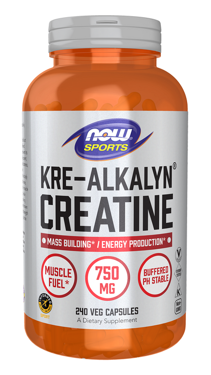 NOW Sports, Kre-Alkalyn PH Buffered Creatine 750 mg, Muscle Fuel*, 240 Caps