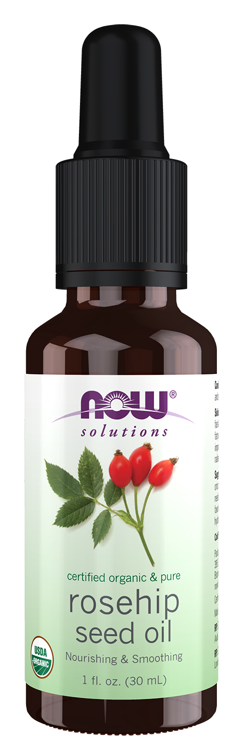 NOW Solutions, Organic Rose Hip Seed Oil, Expeller Pressed, 1 fl. oz
