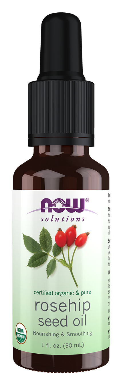 NOW Solutions, Organic Rose Hip Seed Oil, Expeller Pressed, 1 fl. oz