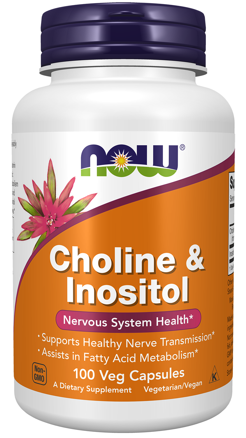 NOW Supplements, Choline & Inositol, Nervous System Health*, 100 Caps