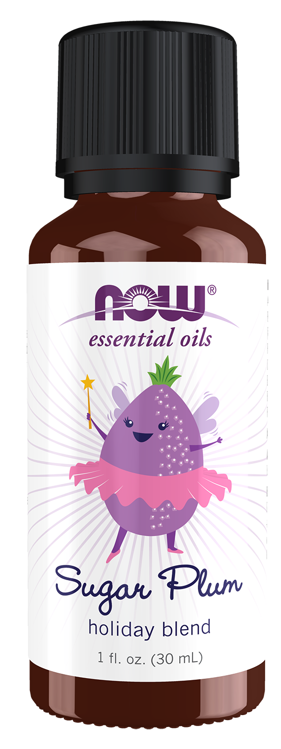 NOW Essential Oils, Sugar Plum Oil Holiday Blend, 1 fl. oz.