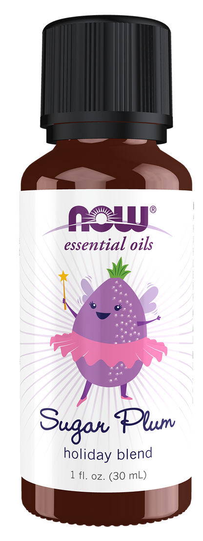 NOW Essential Oils, Sugar Plum Oil Holiday Blend, 1 fl. oz.