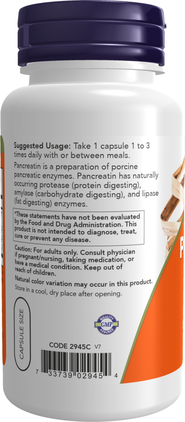NOW Supplements, Pancreatin 10X 200 mg, Digestive Support*, 100 Caps