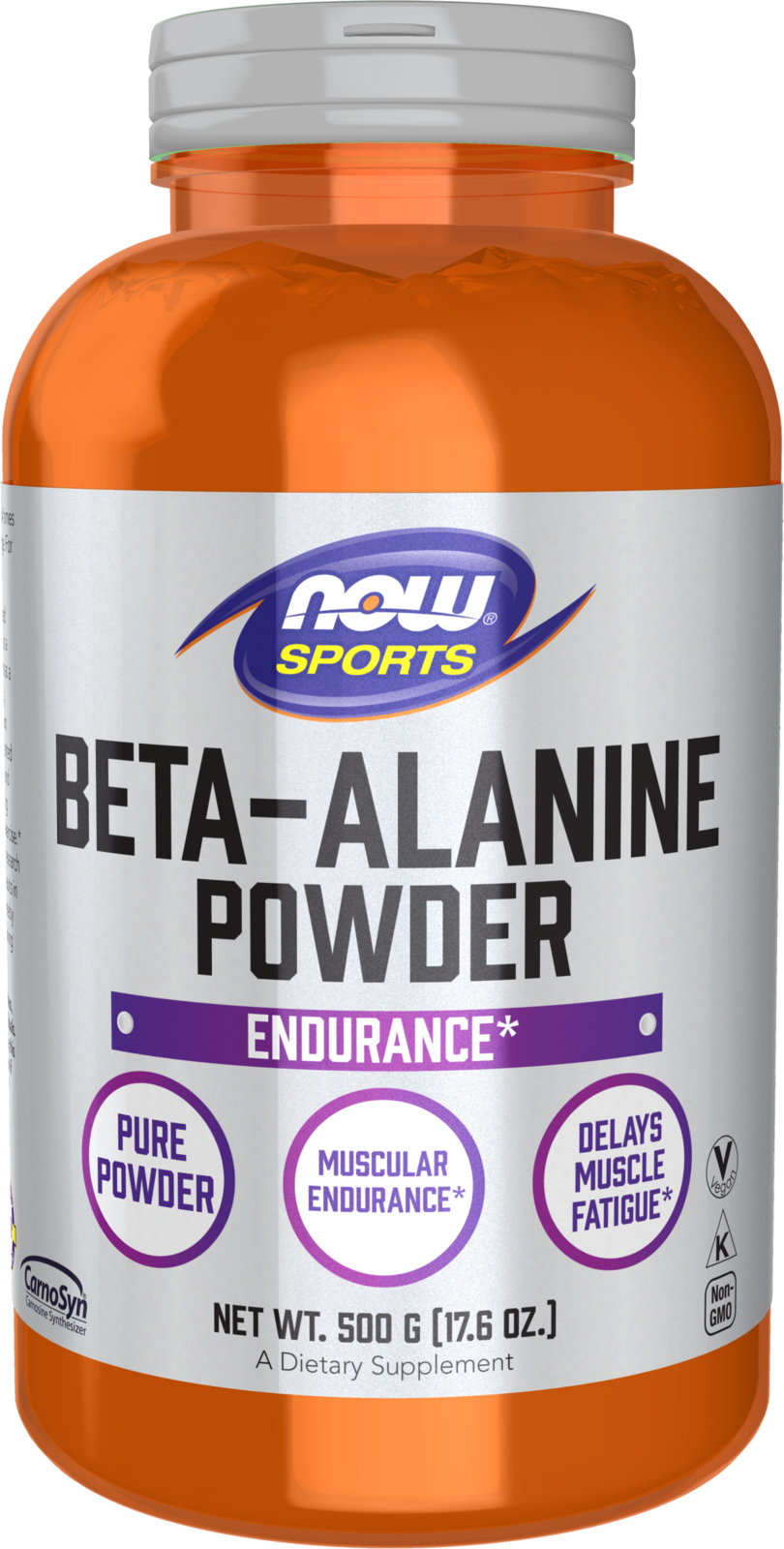 NOW Sports, Beta-Alanine Pure Powder 2,000 mg, Muscular Endurance*, 500 g