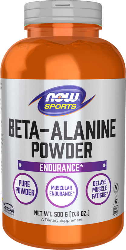 NOW Sports, Beta-Alanine Pure Powder 2,000 mg, Muscular Endurance*, 500 g