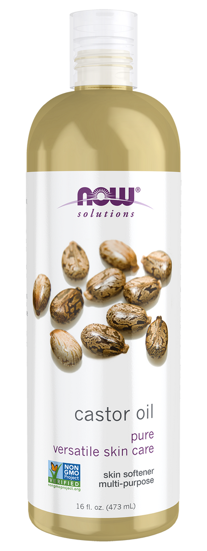 NOW Solutions, Castor Oil, Versatile Skin Care, Multi-Purpose, 16 fl. oz