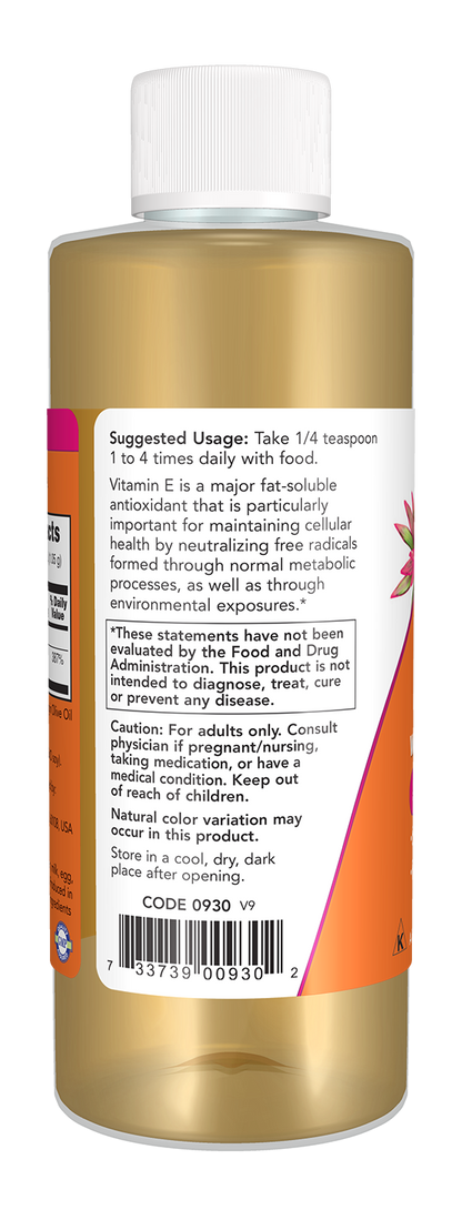 NOW Supplements, Vitamin E-Oil plus Mixed Tocopherols,  4-oz