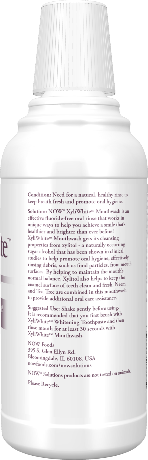 NOW Solutions, Xyliwhite™ Mouthwash, Neem and Tea Tree Flavor, 16 fl. oz