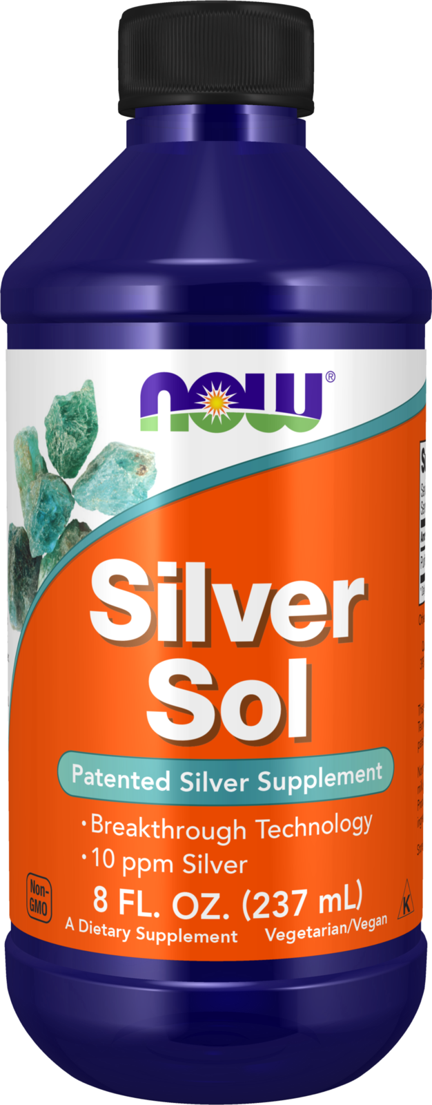 NOW Supplements, Silver Sol 10 PPM, Elemental Silver, Deionized, 8 fl oz