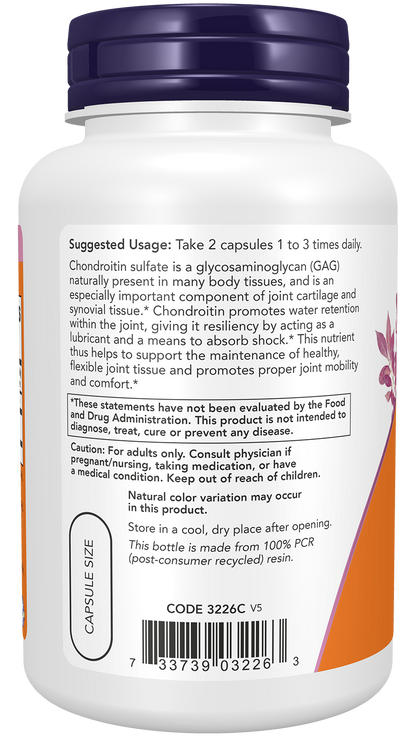 NOW Supplements, Chondroitin Sulfate 600 mg, Joint Support*, 120 Caps