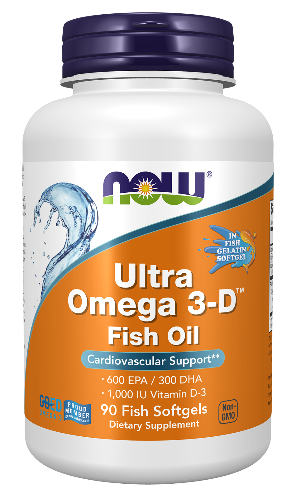 NOW Supplements, Ultra Omega 3-D™, Omega-3 Fish Oil, 90 Softgels