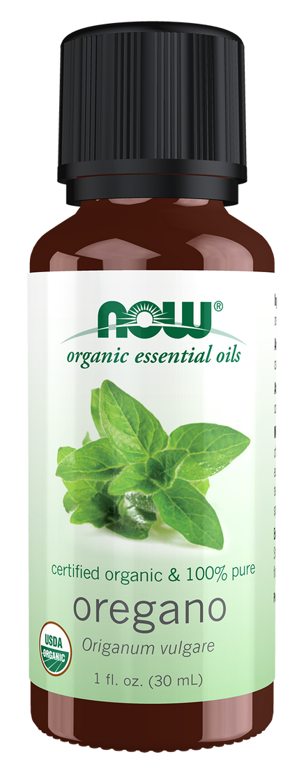 NOW Essential Oils, Organic Oregano Oil, Steam Dist., Undiluted, 1 fl. oz