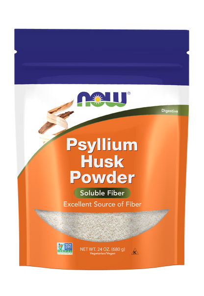 NOW Supplements, Psyllium Husk Powder, Soluble Fiber, 24-oz