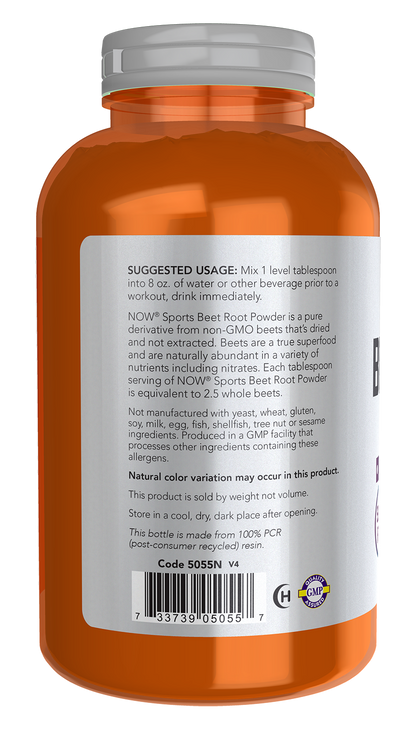 NOW Sports, Beet Root Powder With Naturally Occurring Nitrates, 12 oz