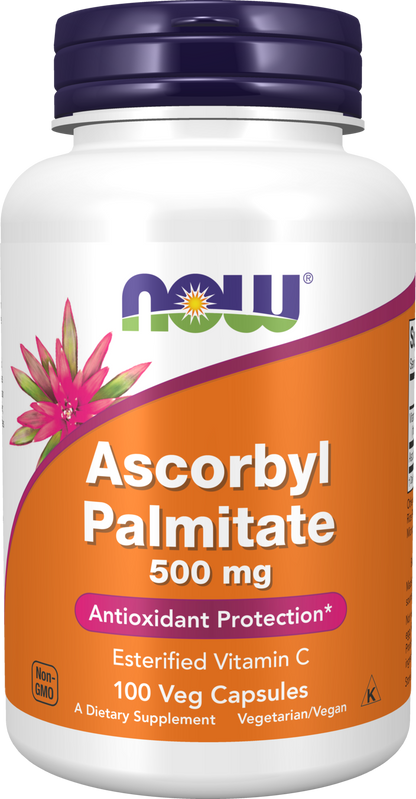 NOW Supplements, Ascorbyl Palmitate 500 mg, Esterified Vit C, 100 Veg Caps