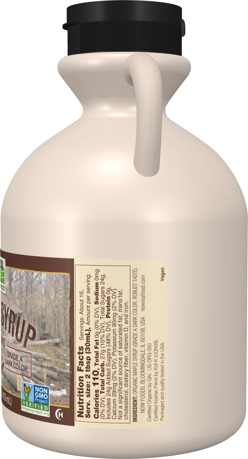 NOW Foods, Certified Organic Maple Syrup, Grade A Dark Color, 16 fl. oz