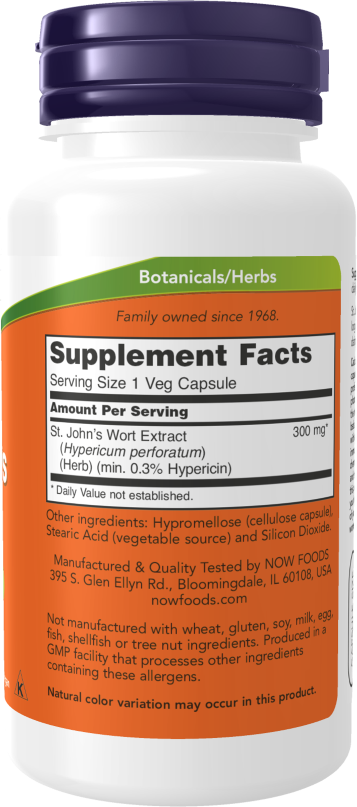 NOW Supplements, St. John's Wort  300mg, Standardized Extract, 100 Veg Caps