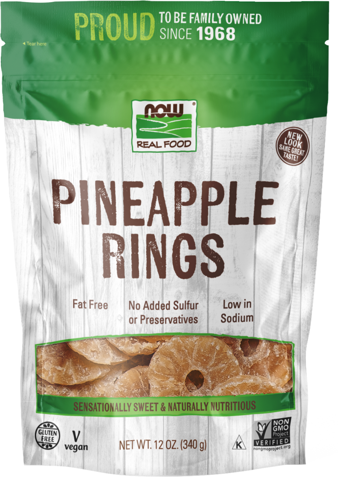 NOW Foods, Pineapple Rings, No Preservatives or Added Sulfur, 12 oz
