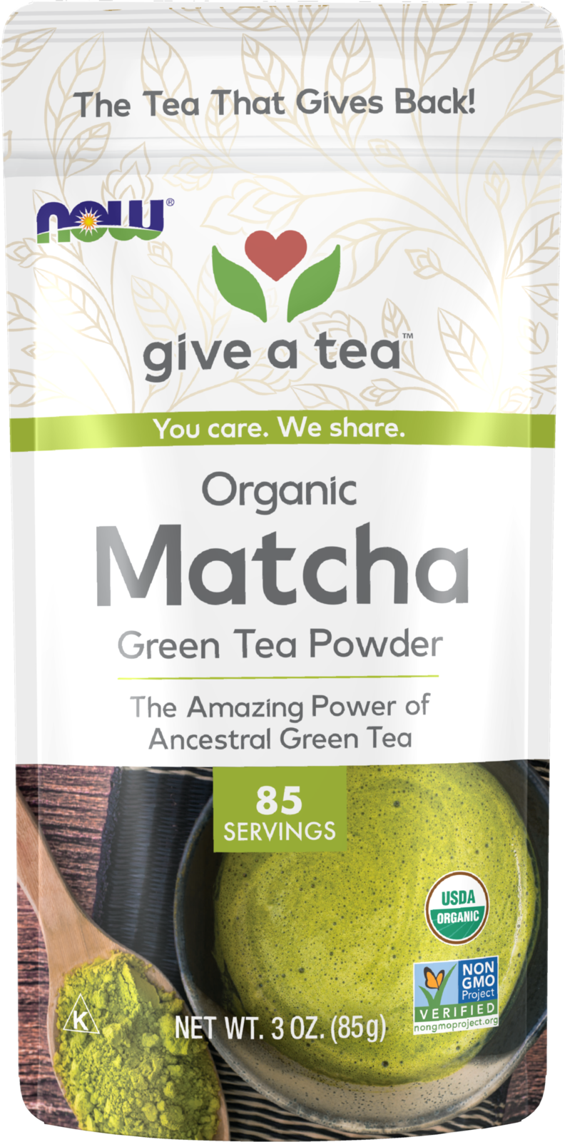 NOW Foods, Certified Organic Matcha Green Tea Powder, 3 oz
