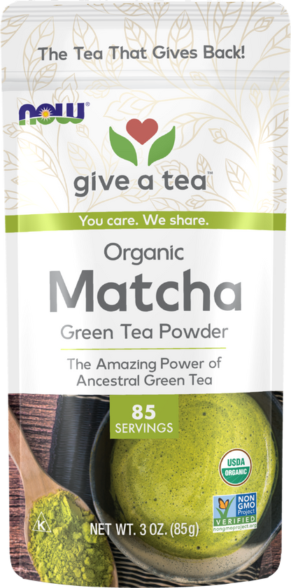 NOW Foods, Certified Organic Matcha Green Tea Powder, 3 oz